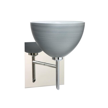 Besa Wall With SQ Canopy Brella Chrome Titan 1x5W LED
